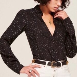 REFORMATION Polka dot Blouse